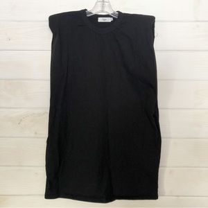 Frankie Shop Tina Crew neck Mini Dress, Sleeveless with Side Pockets